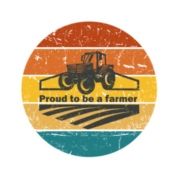 Proud to be farmer vintage logo t - AS Colour Womens Ringer Tee Design